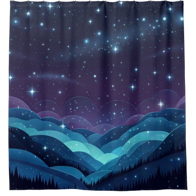 Cortina Para Box Starry Colinas Night (Frente)