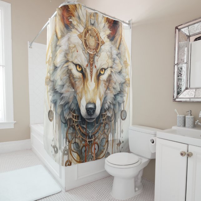 Cortina Para Box Steamshadow Steampunk Wolf (In Situ)