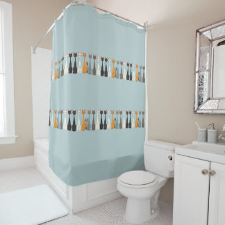 Cortina Para Box Still Tired Cats - Cat Mom Lover - Blue Graphic