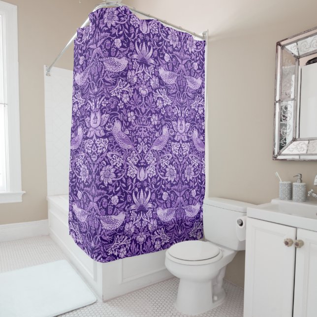 Cortina Para Box Strawberry Thef Purple, William Morris (In Situ)
