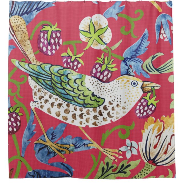 Cortina Para Box Strawberry Thief William Morris (Frente)