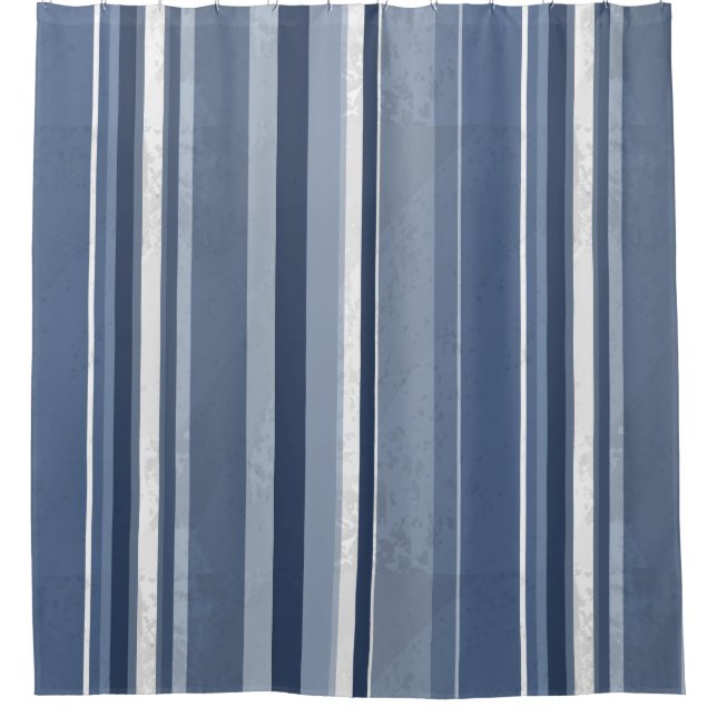Cortina Para Box Stripes Azul (Frente)