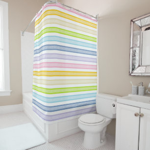 Cortina Para Box Stripes Descritas Pastel Arco-íris