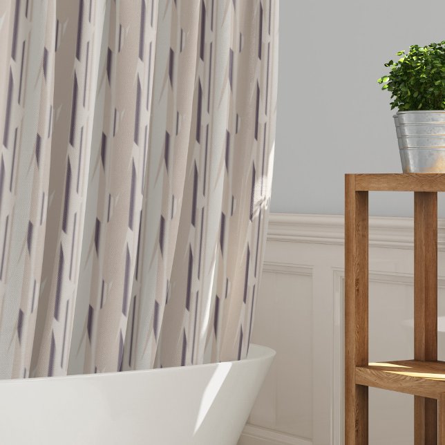 Cortina Para Box Stripes Padrão de bege e castanho (Criador carregado)