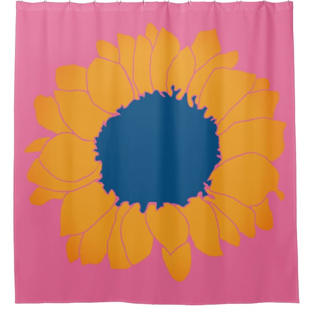 Cortina Para Box Sunflower Pattern Shower Curtain (Frente)