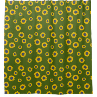 Cortina Para Box Sunflower Pattern Shower Curtain