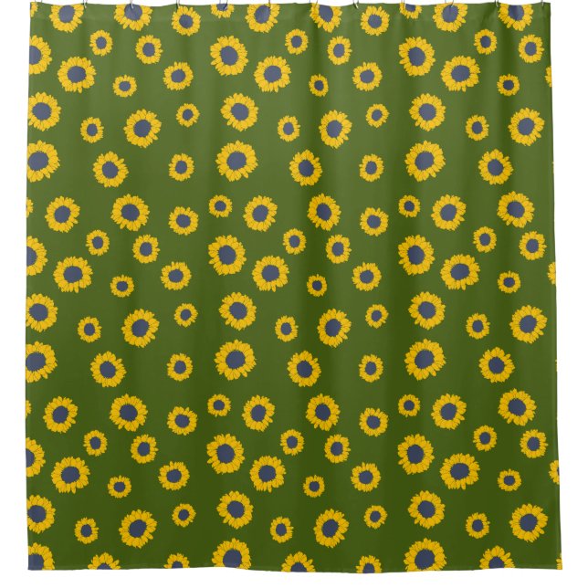 Cortina Para Box Sunflower Pattern Shower Curtain (Frente)