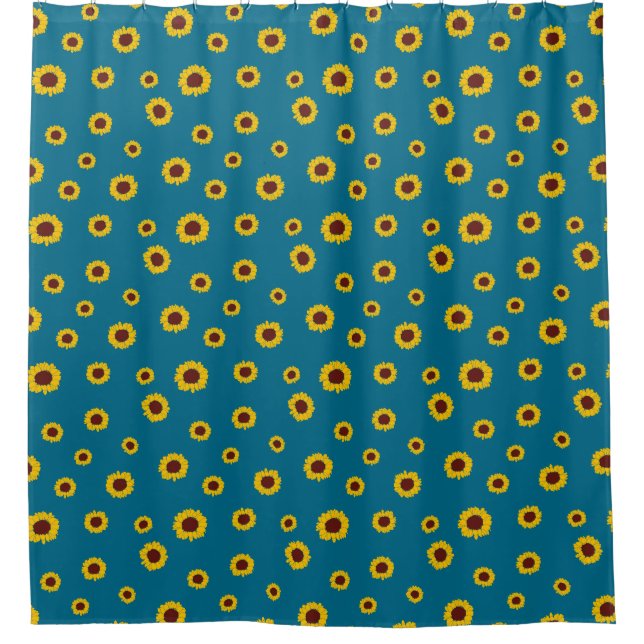 Cortina Para Box Sunflower Pattern Shower Curtain (Frente)