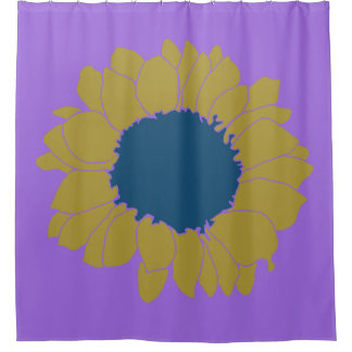 Cortina Para Box Sunflower Pattern Shower Curtain