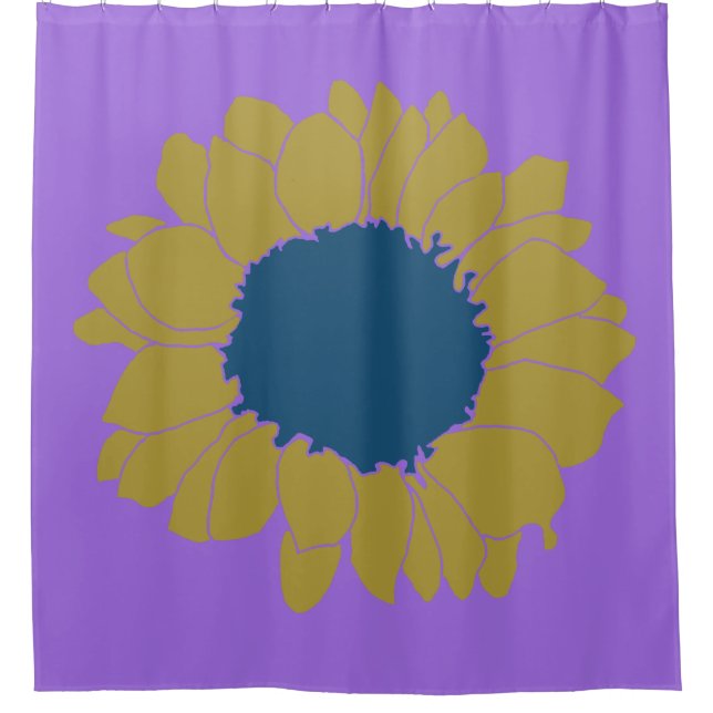 Cortina Para Box Sunflower Pattern Shower Curtain (Frente)