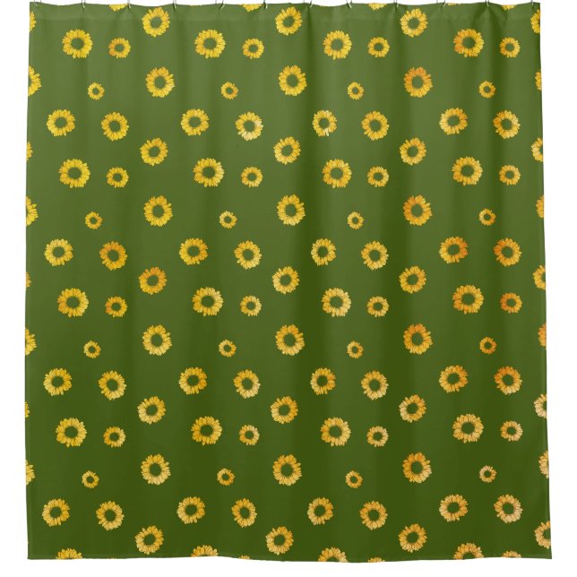 Cortina Para Box Sunflower Pattern Shower Curtain (Frente)
