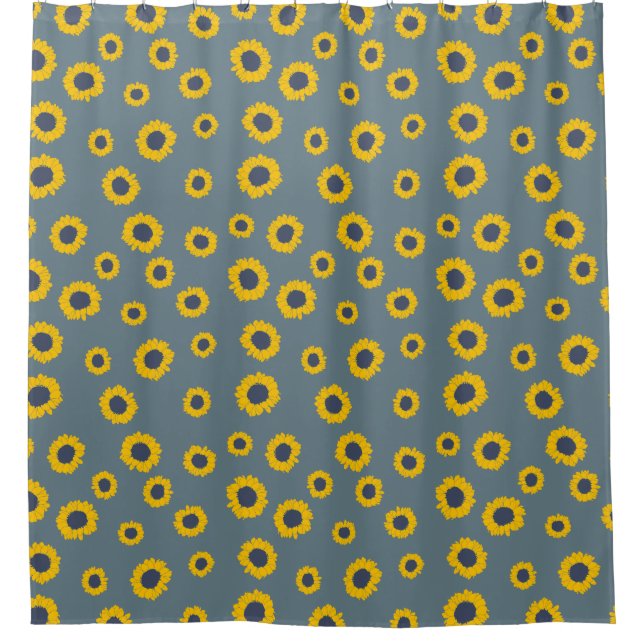 Cortina Para Box Sunflower Pattern Shower Curtain (Frente)
