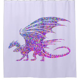 Cortina Para Box Surpreendente Dragão Mosaico