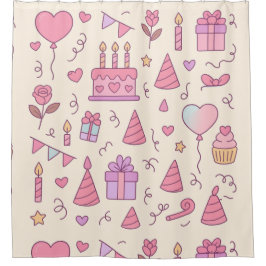 Cortina Para Box Sweet Princess Party Celebration Pattern