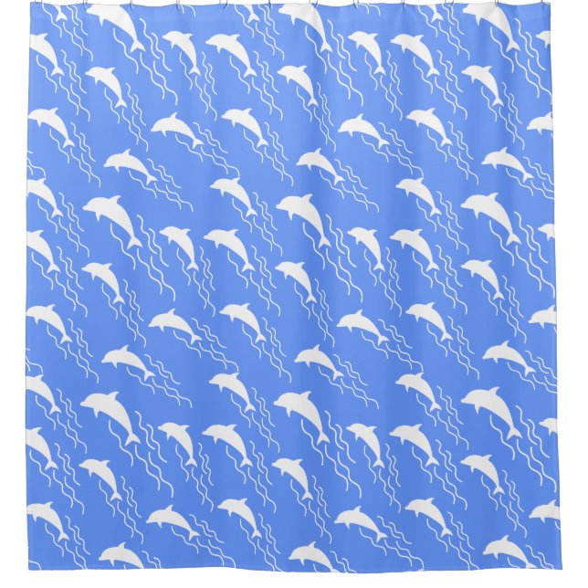 Cortina Para Box Swimming dolphins design  (Frente)