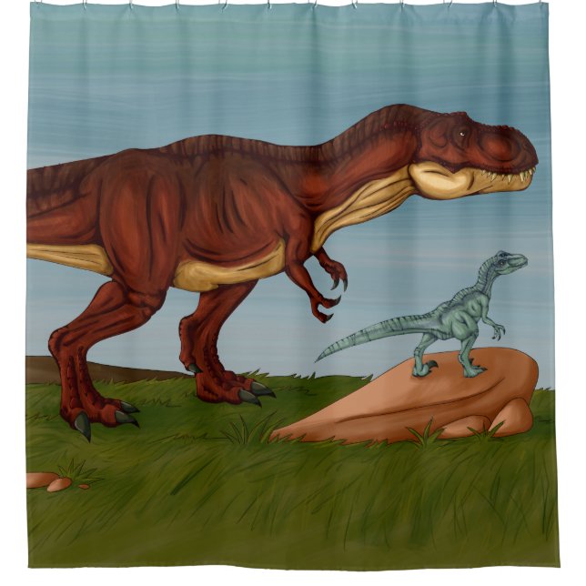 Cortina Para Box T-Rex e Velociraptor (Frente)