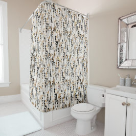 Cortina Para Box Tan e Black Abstrato Meadow