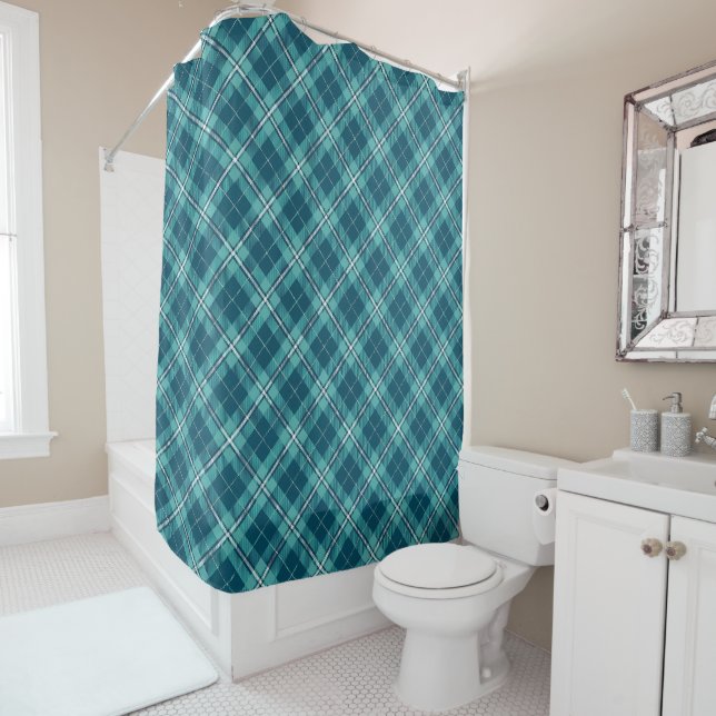 Cortina Para Box Tartan Plaid Shower Curtain (In Situ)
