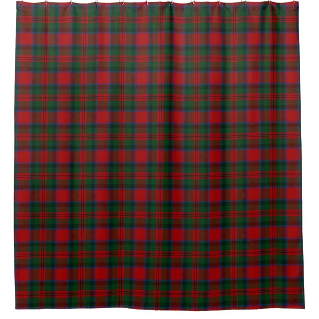 Cortina Para Box Tartan Vermelho Preto Verde Clã MacDuff (Frente)