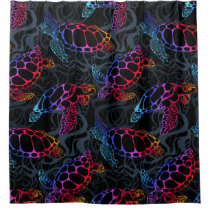 Cortina Para Box Tartaruga Psicodélica do Mar Boho