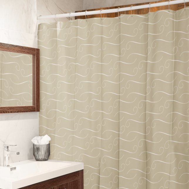 Cortina Para Box Taupe Swirls (Criador carregado)