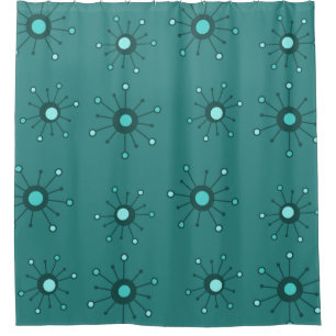 Cortina Para Box Teal de Starbursts Atômicos
