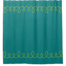 Cortina Para Box Teal e Verde limão
