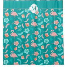 Teal tropical do Hibiscus Pink Flamingo Tropical