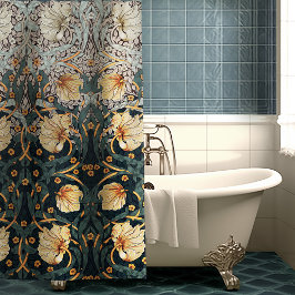 Cortina Para Box Teal Yellow Pimpernel William Morris Floral