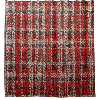 Cortina Para Box Tecido Vermelho Tartan: Fundo Texturizado