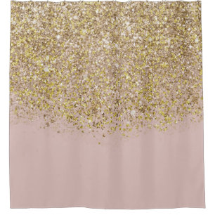 Cortina Para Box Tendência Glica Moderna de Tendência Glitter Rosa