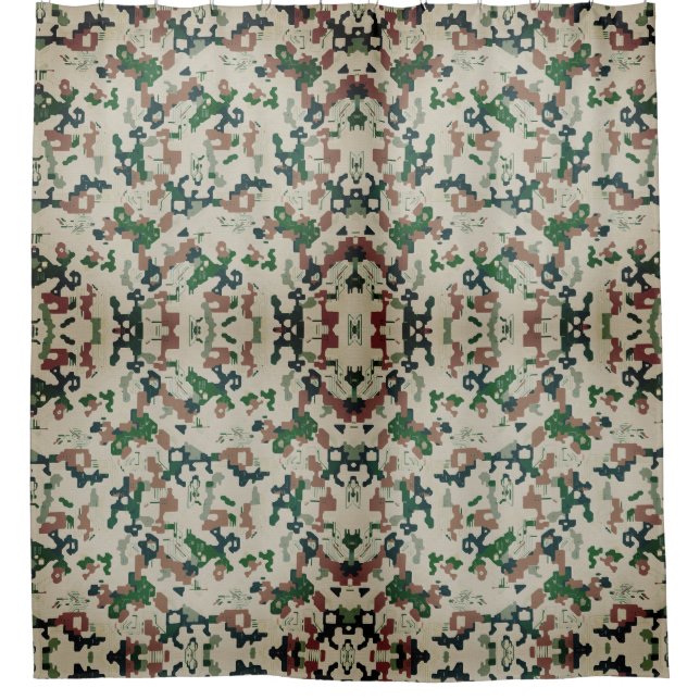 Cortina Para Box Terra Pixel Floresta  (Frente)