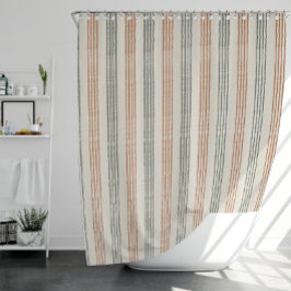 Cortina Para Box Terracotta Sage Modern Stripe Boho