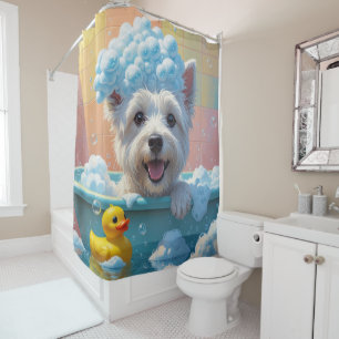 Cortina Para Box Terrier Branco do Highland Ocidental Sonolento Fof