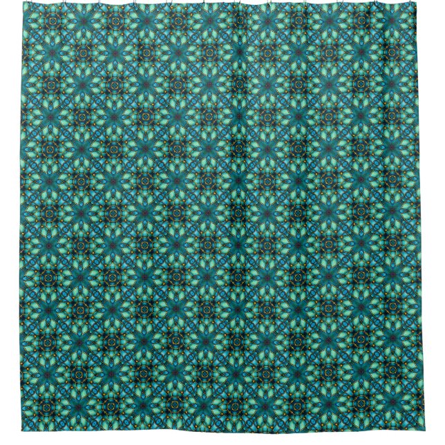 Cortina Para Box Tesouros de Turquesa (Frente)