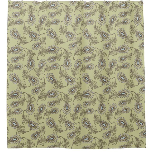 Cortina Para Box Teste padrão da pena (Frente)