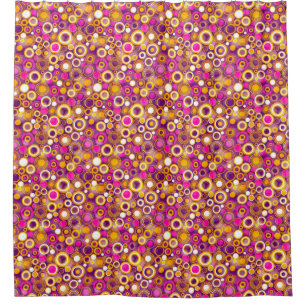 Cortina Para Box Teste padrão de bolinhas violeta