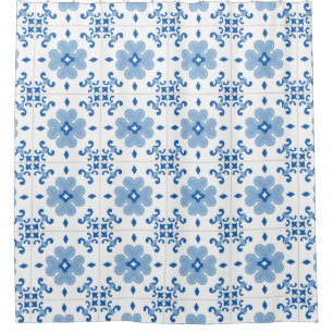 Cortina Para Box Teste padrão do azulejo de Azulejo do português