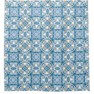 Cortina Para Box Teste padrão do azulejo do português