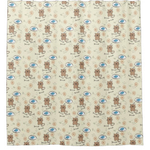 Cortina Para Box teste padrão do gato e dos peixes
