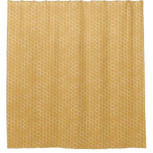 Cortina Para Box Teste padrão dourado do favo de mel