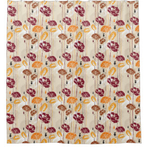 Cortina Para Box Teste padrão floral 4 da elegância abstrata
