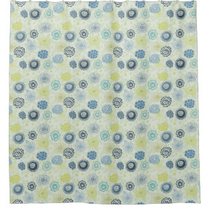 Cortina Para Box Teste padrão floral à moda com flores bonitos