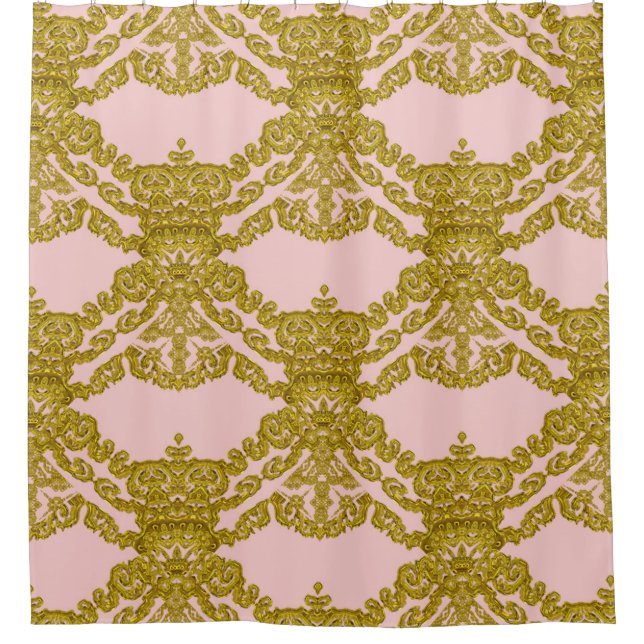 Cortina Para Box Teste padrão francês feminino barroco de quartzo (Frente)