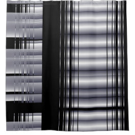 Cortina Para Box Teste padrão preto e azul