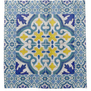 Cortina Para Box Teste padrão velho de madeira rústico do azulejo