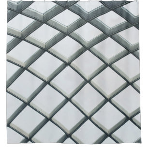 Cortina Para Box Teto de cúpula de metal branco e vidro
