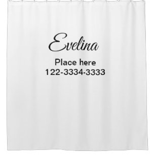 Cortina Para Box Texto simples mínimo adicione seu nome local cidad