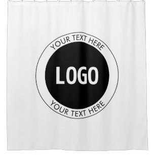 Cortina Para Box Texto Simples Personalizável & Seu Logotipo ou Ima