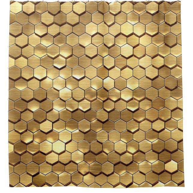 Cortina Para Box Textura 3D do Remetente do ouro Honeycomb (Frente)